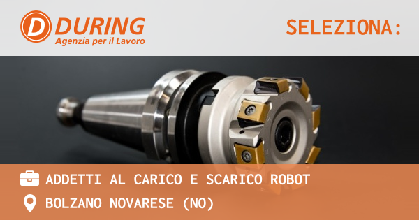 OFFERTA LAVORO - ADDETTI AL CARICO E SCARICO ROBOT - BOLZANO NOVARESE (NO)