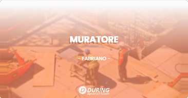 OFFERTA LAVORO - MURATORE - FABRIANO (AN)