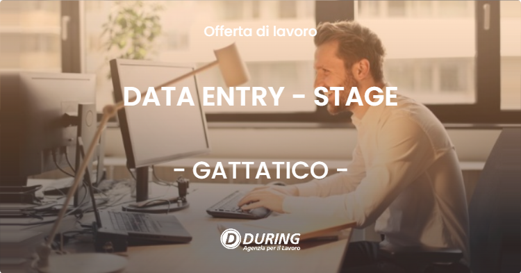 OFFERTA LAVORO - DATA ENTRY - STAGE - GATTATICO