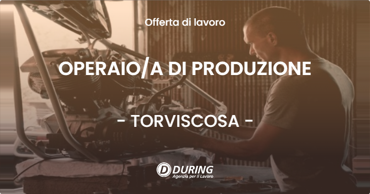 OFFERTA LAVORO - OPERAIOA DI PRODUZIONE - TORVISCOSA