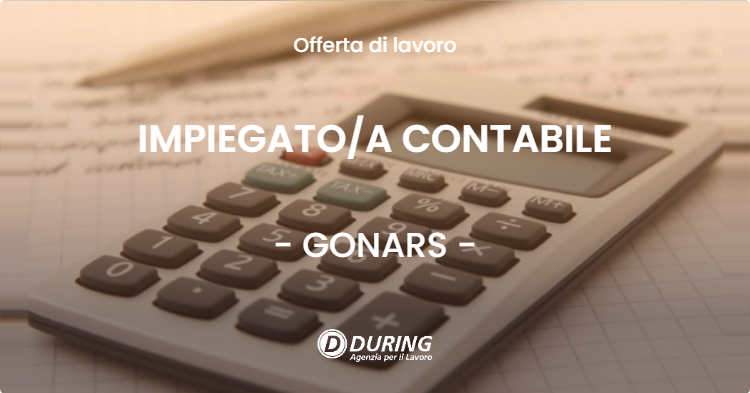 OFFERTA LAVORO - IMPIEGATOA CONTABILE - GONARS