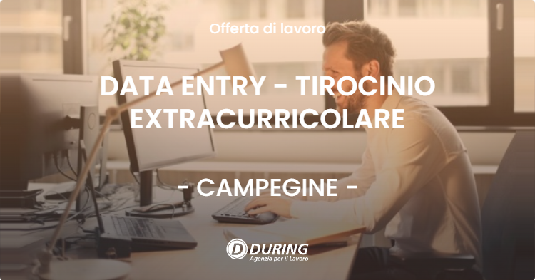 OFFERTA LAVORO - DATA ENTRY - TIROCINIO EXTRACURRICOLARE - CAMPEGINE