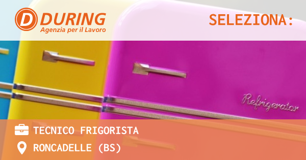 OFFERTA LAVORO - Tecnico Frigorista - RONCADELLE (BS)