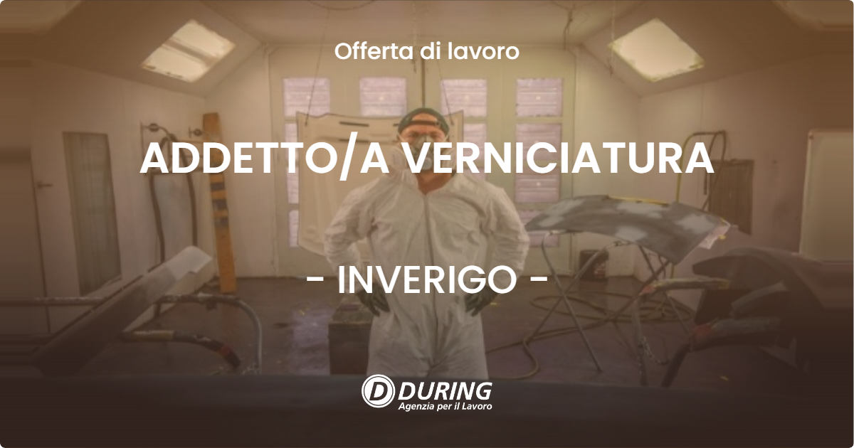 OFFERTA LAVORO - ADDETTOA VERNICIATURA - INVERIGO
