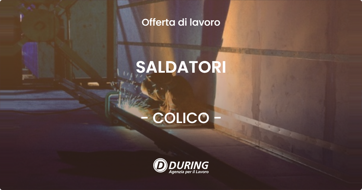 OFFERTA LAVORO - SALDATORI - COLICO