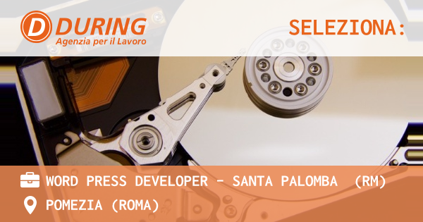 OFFERTA LAVORO - WORD PRESS DEVELOPER – SANTA PALOMBA  (RM) - POMEZIA (Roma)