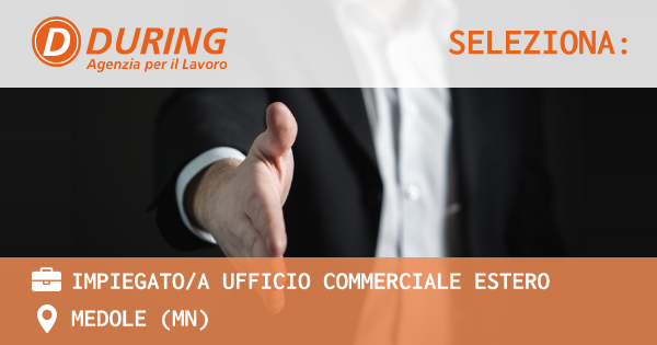 OFFERTA LAVORO - IMPIEGATOA UFFICIO COMMERCIALE ESTERO - MEDOLE (MN)