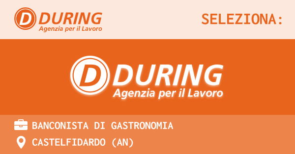 OFFERTA LAVORO - BANCONISTA DI GASTRONOMIA - CASTELFIDARDO (AN)