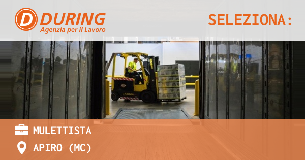 OFFERTA LAVORO - MULETTISTA - APIRO (MC)