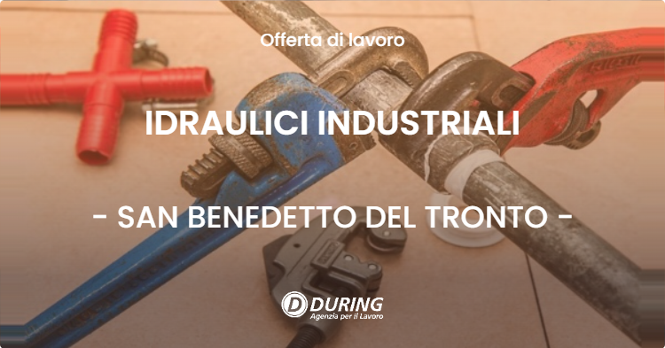OFFERTA LAVORO - IDRAULICI INDUSTRIALI - SAN BENEDETTO DEL TRONTO