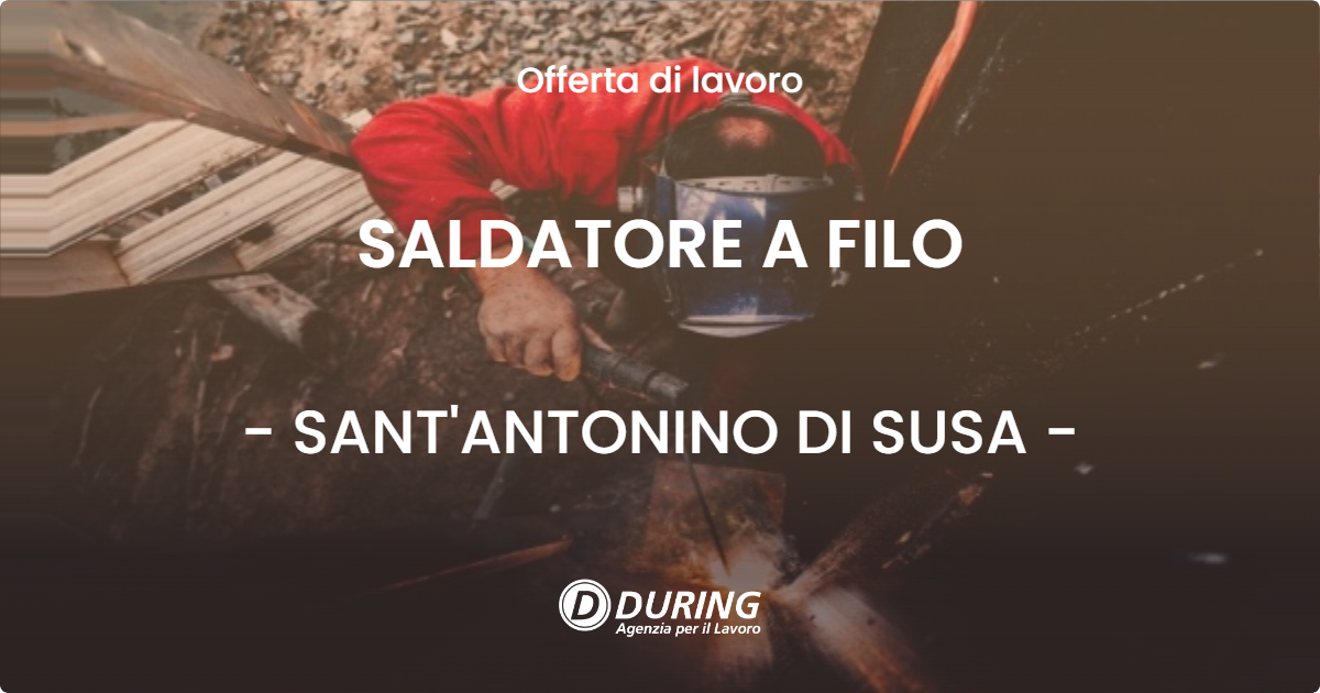 OFFERTA LAVORO - SALDATORE A FILO - SANT'ANTONINO DI SUSA