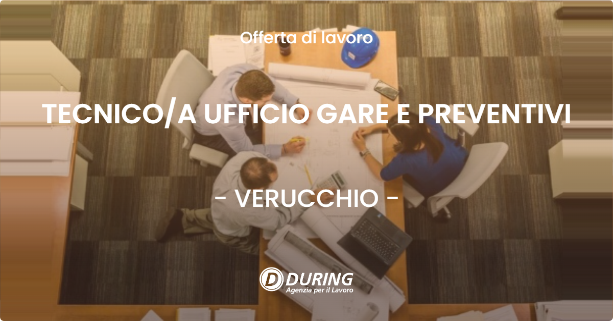 OFFERTA LAVORO - TECNICOA UFFICIO GARE E PREVENTIVI - VERUCCHIO