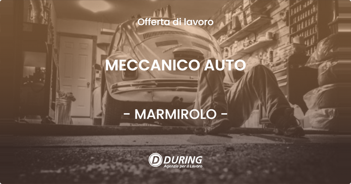 OFFERTA LAVORO - MECCANICO AUTO - MARMIROLO