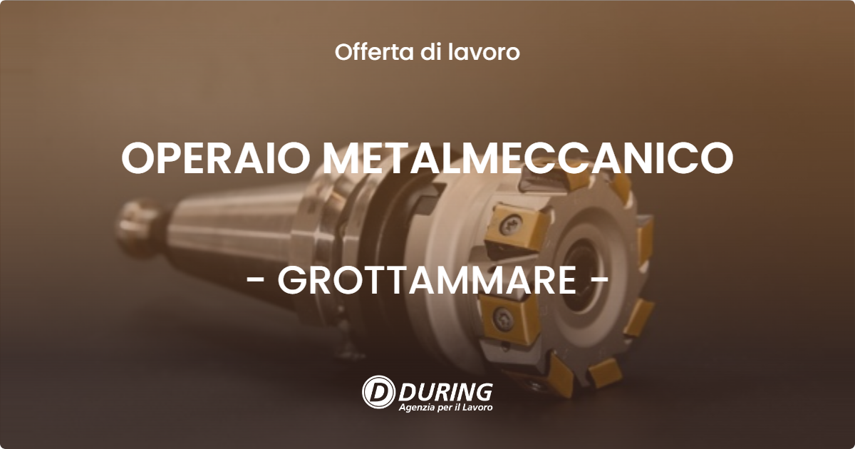 OFFERTA LAVORO - OPERAIO METALMECCANICO - GROTTAMMARE