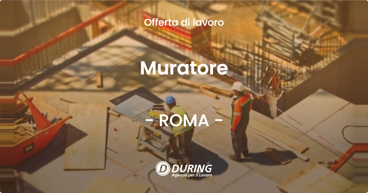 OFFERTA LAVORO - Muratore - ROMA