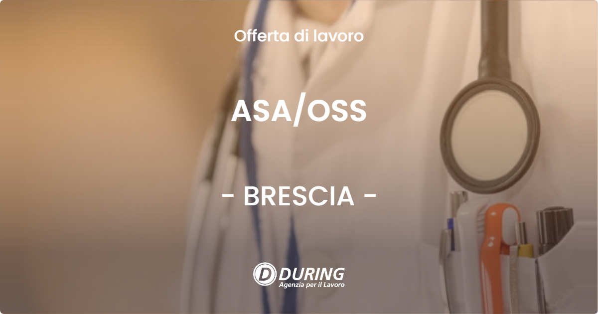 OFFERTA LAVORO - ASAOSS - BRESCIA