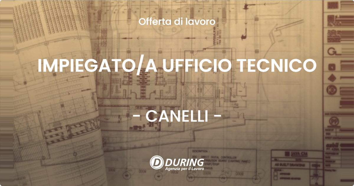 OFFERTA LAVORO - IMPIEGATOA UFFICIO TECNICO - CANELLI