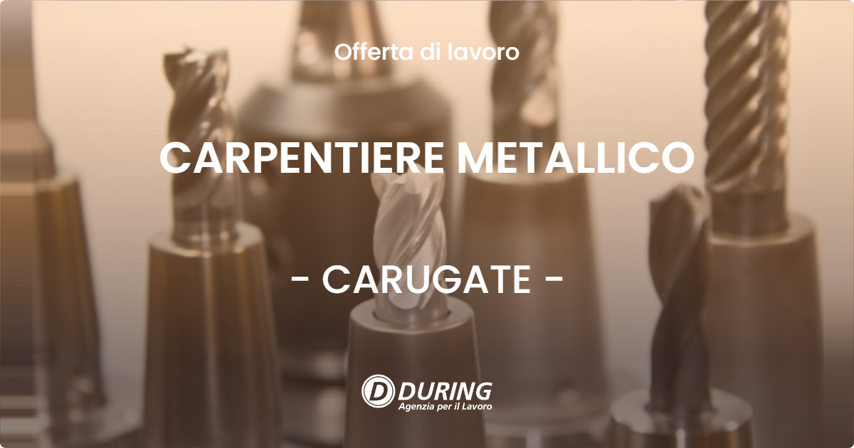 OFFERTA LAVORO - CARPENTIERE METALLICO - CARUGATE