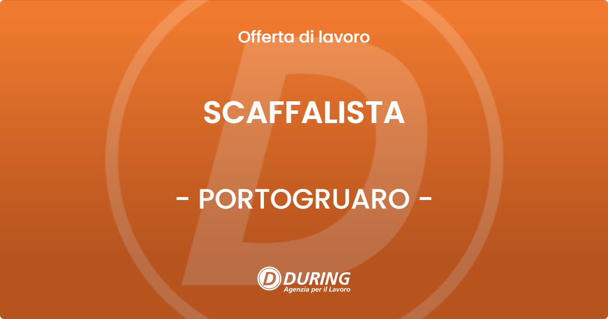 OFFERTA LAVORO - SCAFFALISTA - PORTOGRUARO