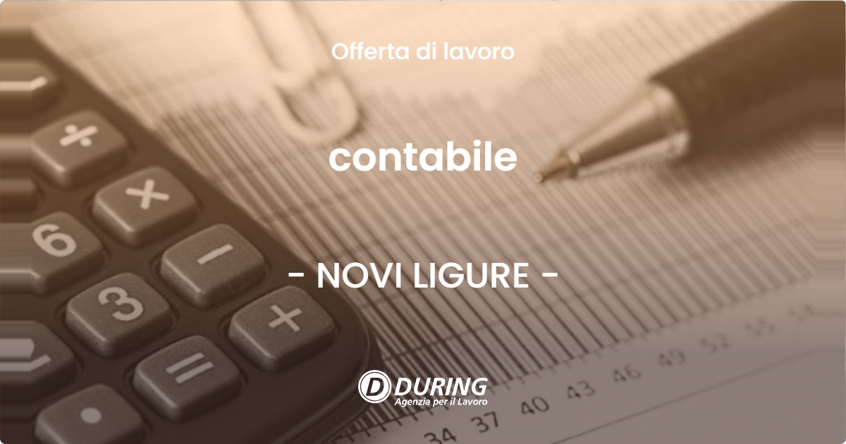 OFFERTA LAVORO - contabile - NOVI LIGURE