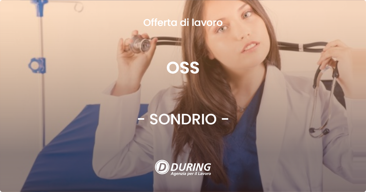 OFFERTA LAVORO - OSS - SONDRIO (SO)