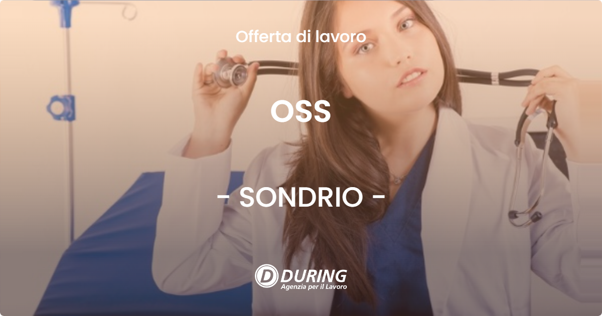 OFFERTA LAVORO - OSS - SONDRIO (SO)