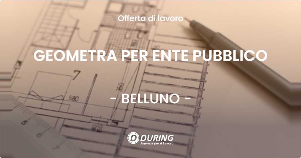OFFERTA LAVORO - GEOMETRA PER ENTE PUBBLICO - BELLUNO