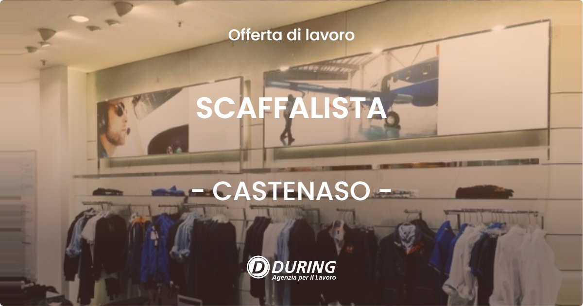 OFFERTA LAVORO - SCAFFALISTA - CASTENASO (BO)