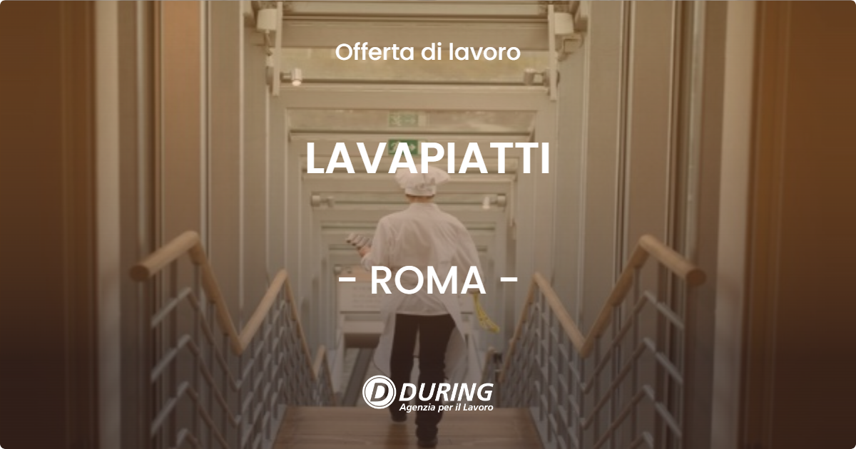 OFFERTA LAVORO - LAVAPIATTI - ROMA