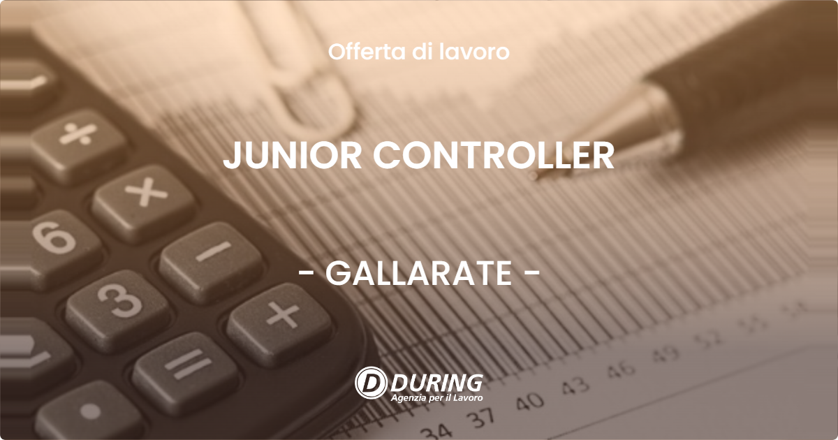 OFFERTA LAVORO - JUNIOR CONTROLLER - GALLARATE