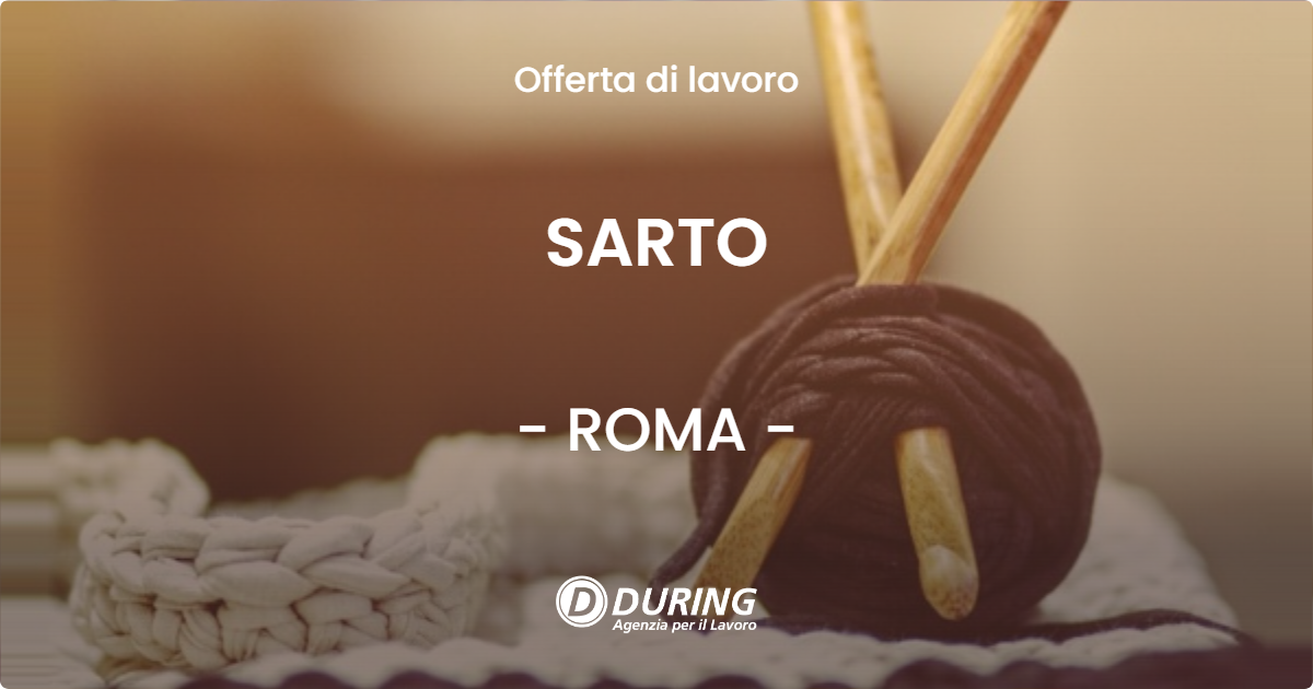 OFFERTA LAVORO - SARTO - ROMA