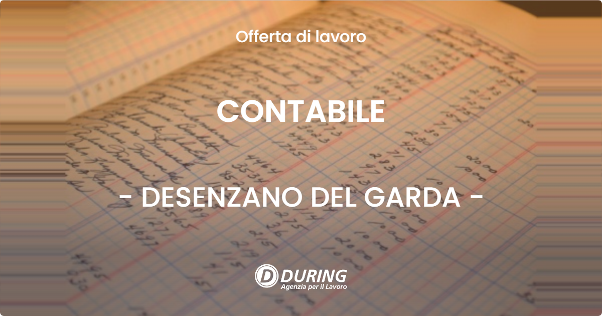 OFFERTA LAVORO - CONTABILE - DESENZANO DEL GARDA