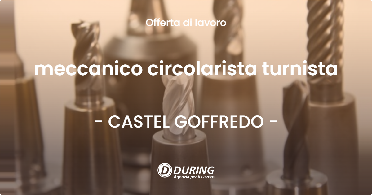 OFFERTA LAVORO - meccanico circolarista turnista - CASTEL GOFFREDO