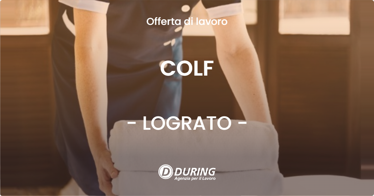 OFFERTA LAVORO - COLF - LOGRATO
