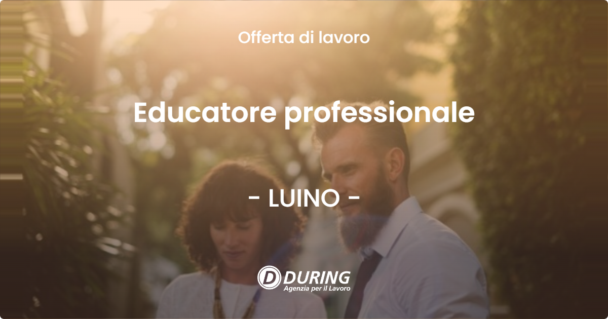 OFFERTA LAVORO - Educatore professionale - LUINO
