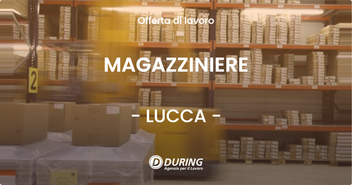 OFFERTA LAVORO - MAGAZZINIERE - LUCCA