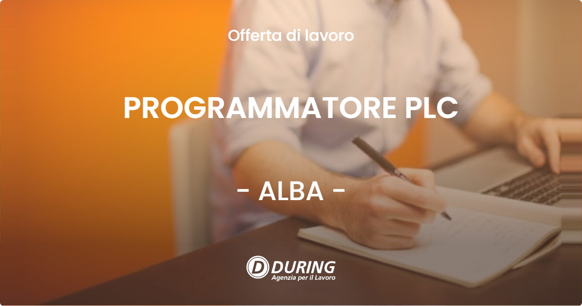 OFFERTA LAVORO - PROGRAMMATORE PLC - ALBA