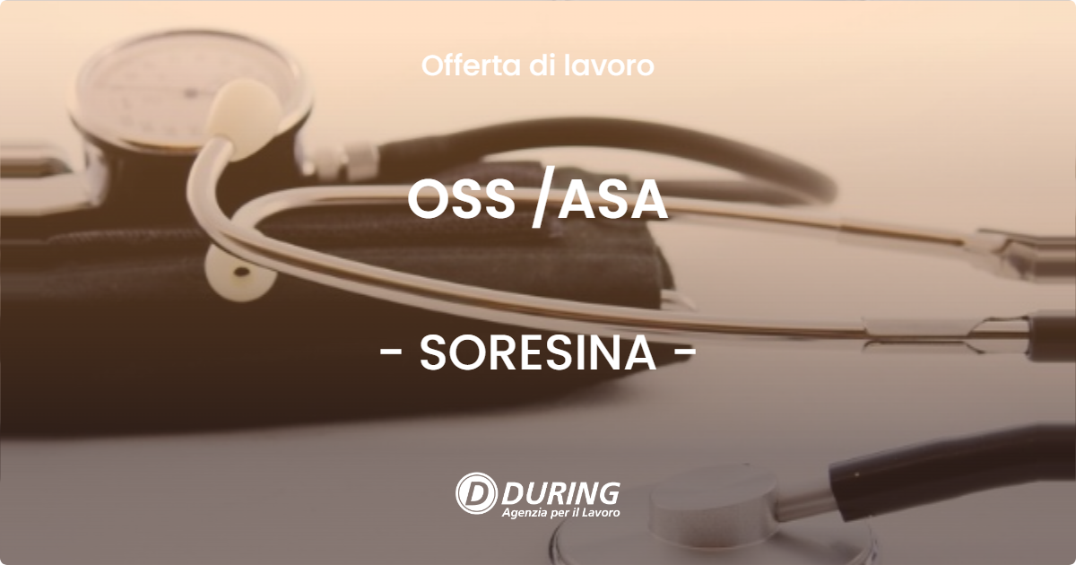 OFFERTA LAVORO - OSS ASA - SORESINA