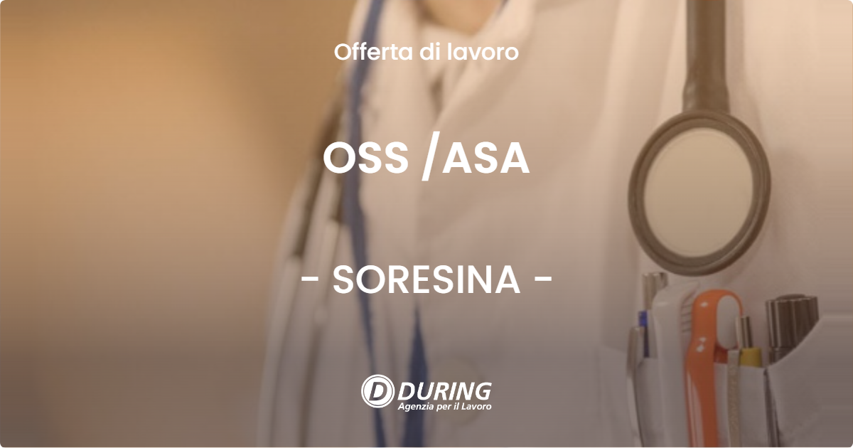 OFFERTA LAVORO - OSS ASA - SORESINA