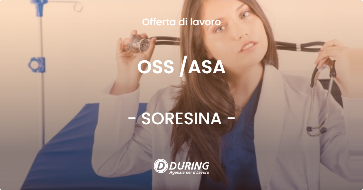 OFFERTA LAVORO - OSS /ASA - SORESINA (CR)