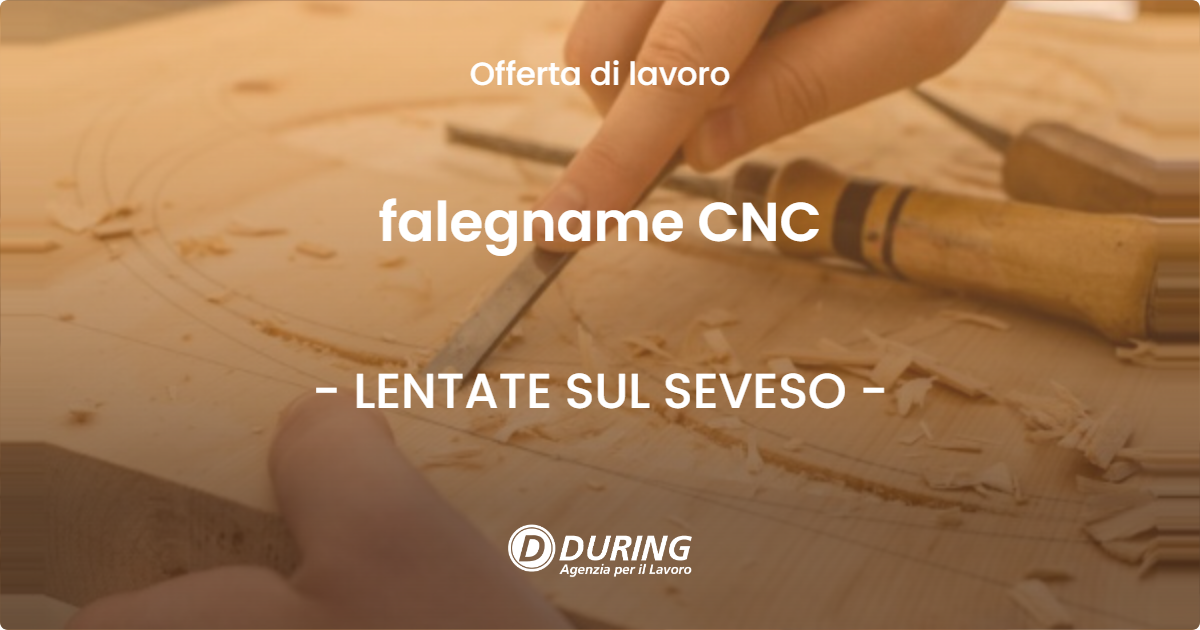 OFFERTA LAVORO - falegname CNC - LENTATE SUL SEVESO