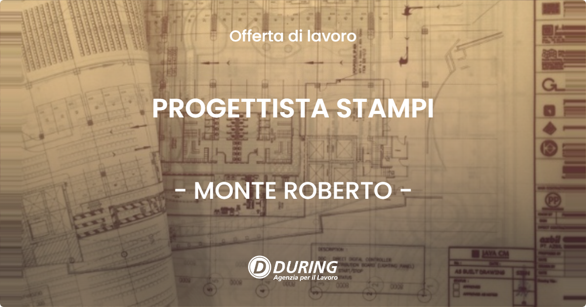 OFFERTA LAVORO - PROGETTISTA STAMPI - MONTE ROBERTO