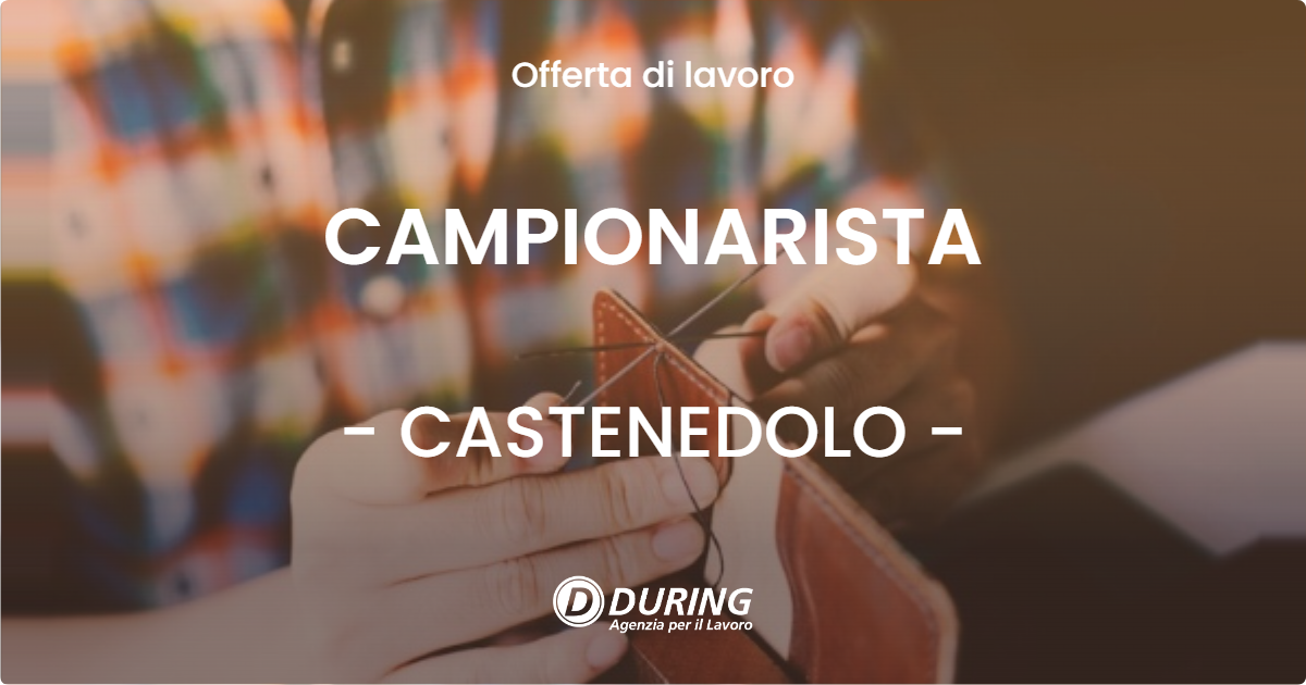 OFFERTA LAVORO - CAMPIONARISTA - CASTENEDOLO