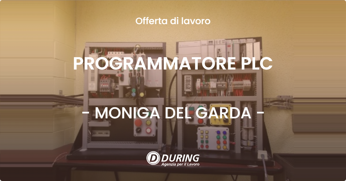 OFFERTA LAVORO - PROGRAMMATORE PLC - MONIGA DEL GARDA