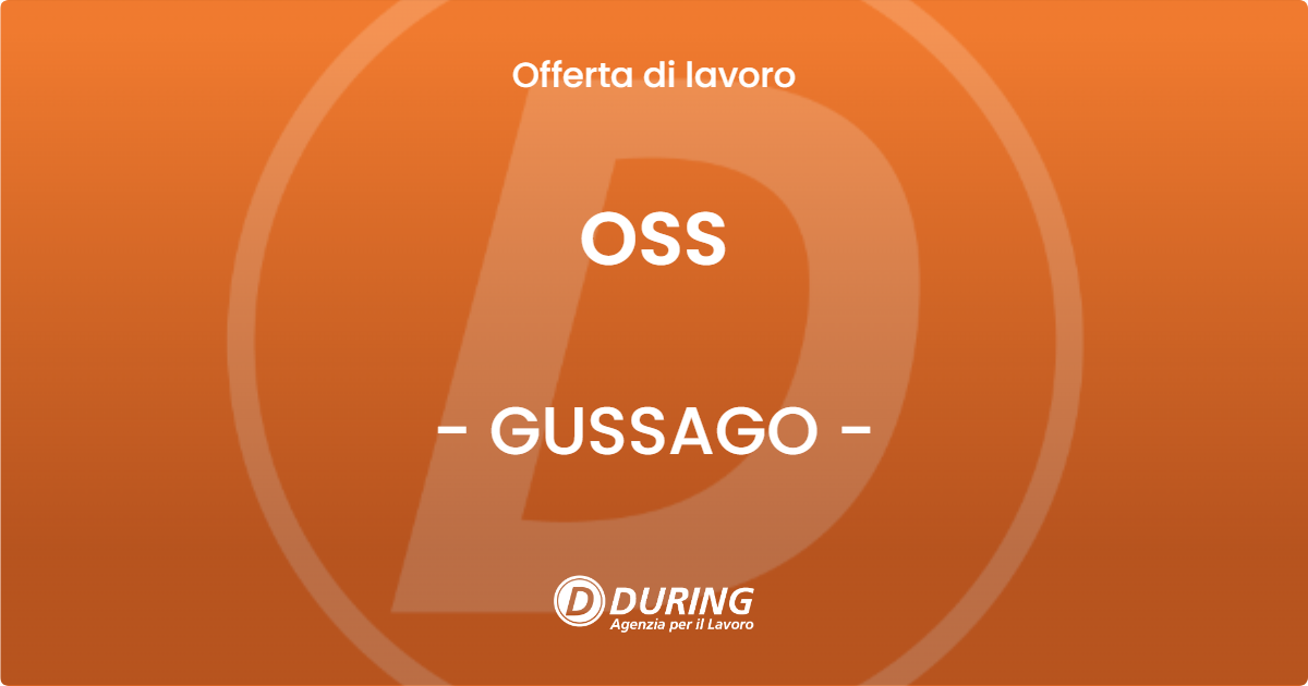 OFFERTA LAVORO - OSS - GUSSAGO (BS)