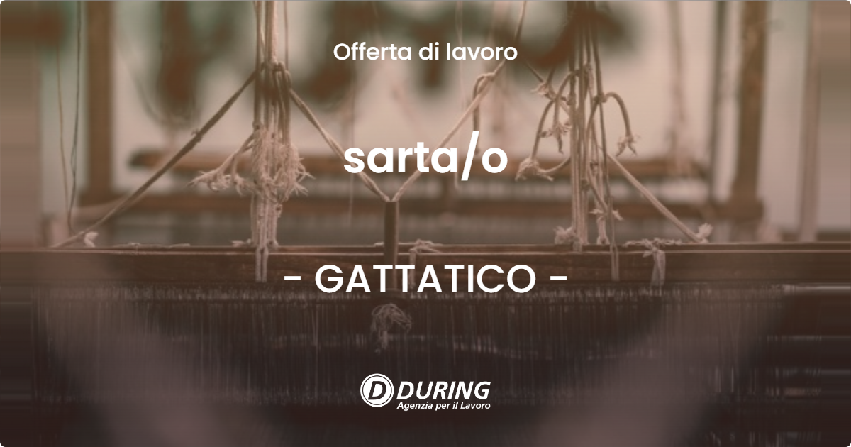 OFFERTA LAVORO - sartao - GATTATICO