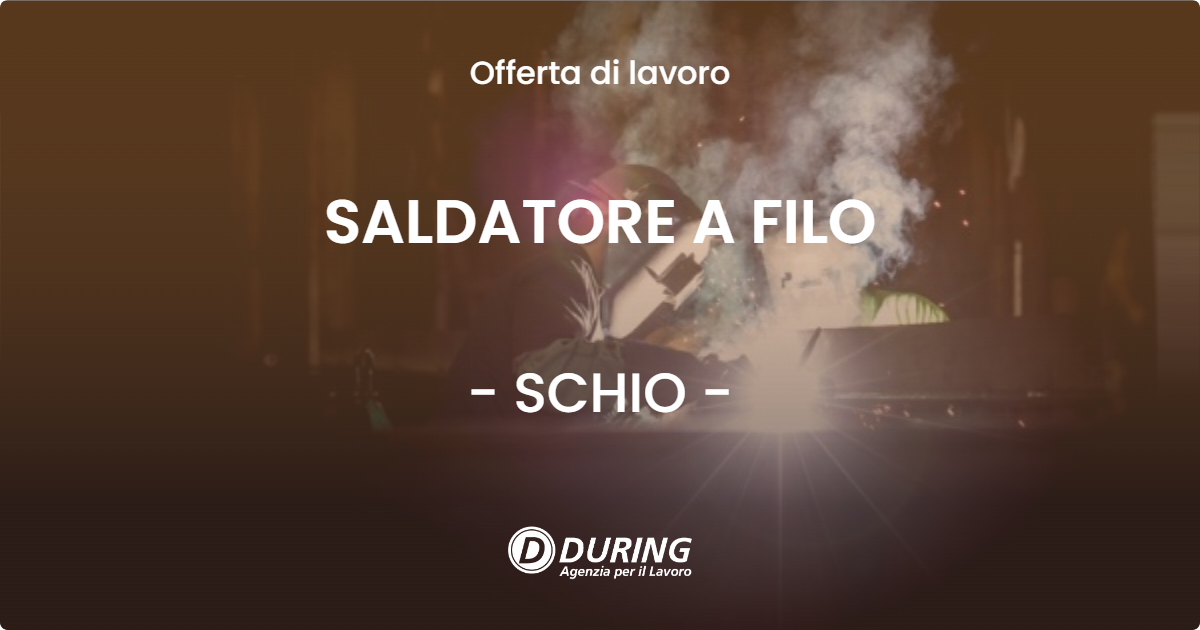 OFFERTA LAVORO - SALDATORE A FILO - SCHIO