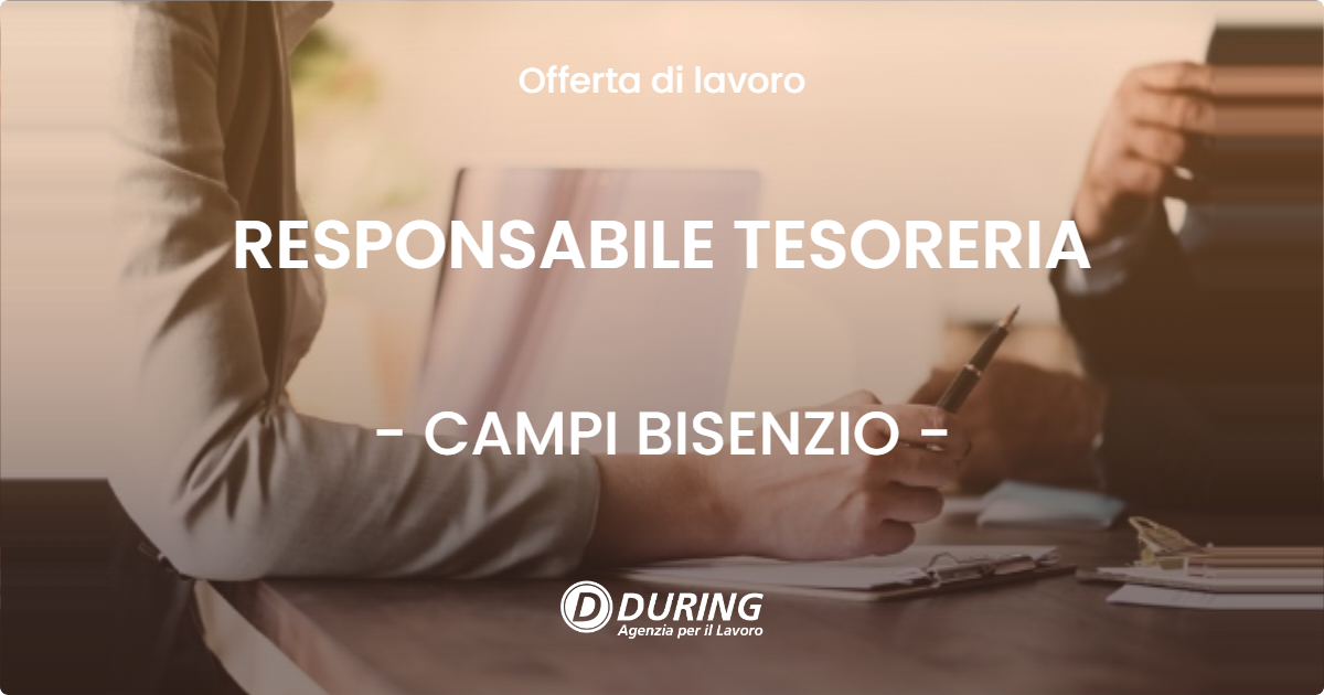 OFFERTA LAVORO - RESPONSABILE TESORERIA - CAMPI BISENZIO