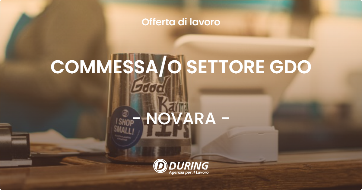 OFFERTA LAVORO - COMMESSAO SETTORE GDO - NOVARA