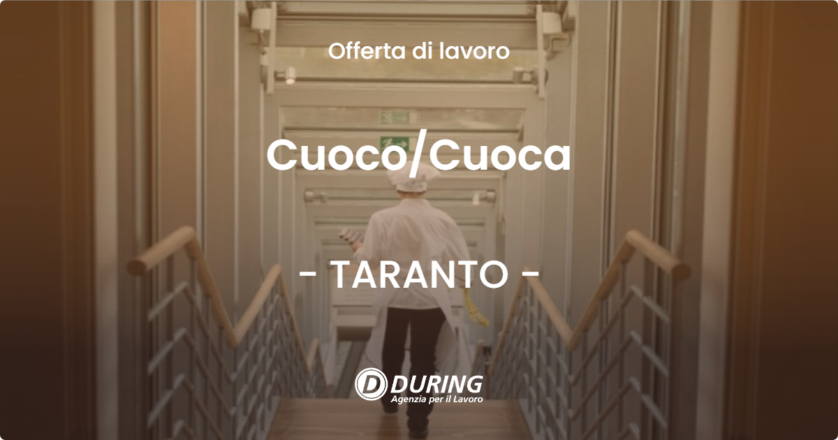 OFFERTA LAVORO - Cuoco/Cuoca - TARANTO (TA)